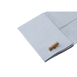 Mansetinööbid - kuldsed pulgad tsirkoonidega